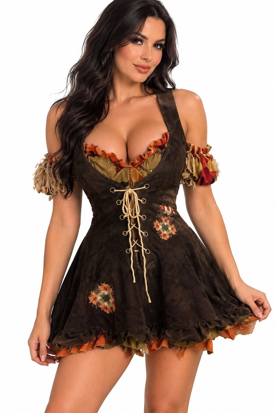 SEXY SASSY SCARECROW COSTUME - SMALL